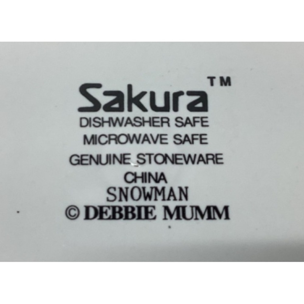 Debbie Mumm Sakura Snowman Stoneware Trivet 9.5" cookies for Santa plate - Picture 4 of 5